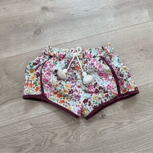 Pink chicken floral shorts size 3T